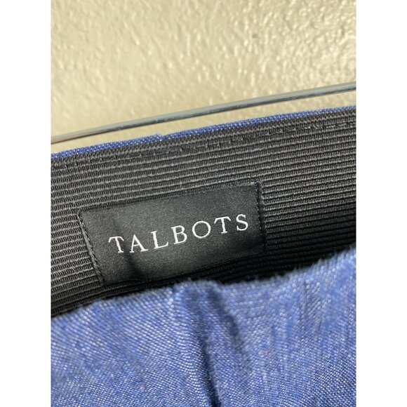 Talbots Portland Trouser Bootcut Denim Women size 10 Blue Stretch Elastic Waist - Picture 4 of 15